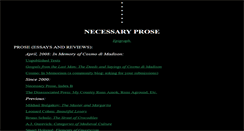 Desktop Screenshot of necessaryprose.com