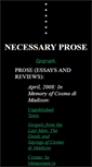 Mobile Screenshot of necessaryprose.com