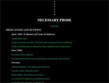 Tablet Screenshot of necessaryprose.com